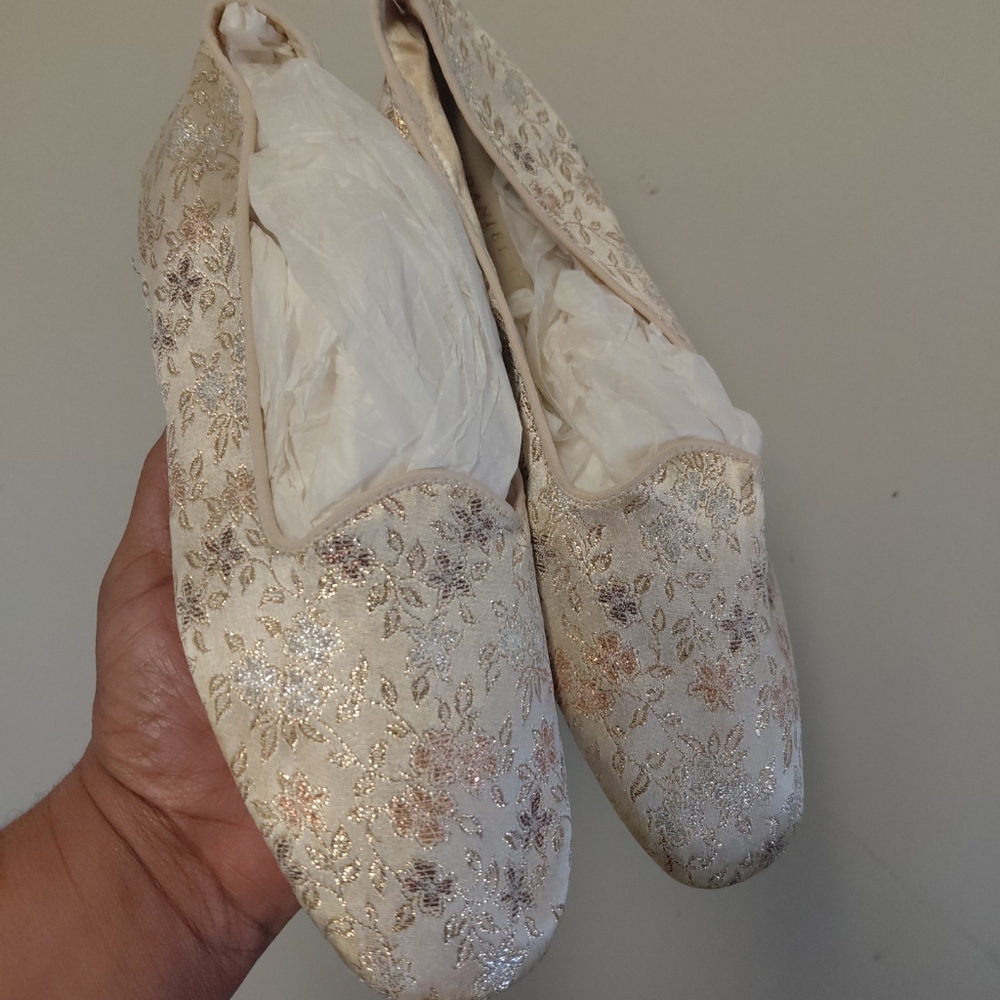 Daniel Green VTG Women's Brocade Floral Flats Slippers Size 7.5 - Picture 9 of 10